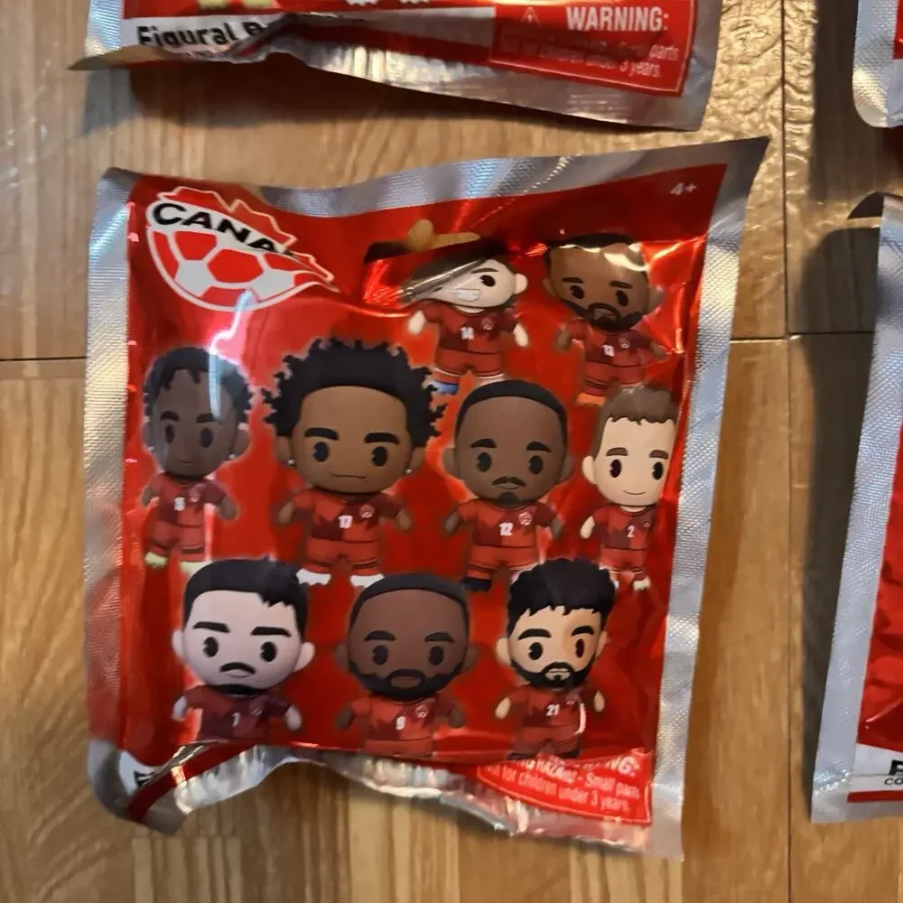 Lot of 4 Canada Soccer Mens National Team 3D Foam Figural Bag Clip Blind Bag NEW